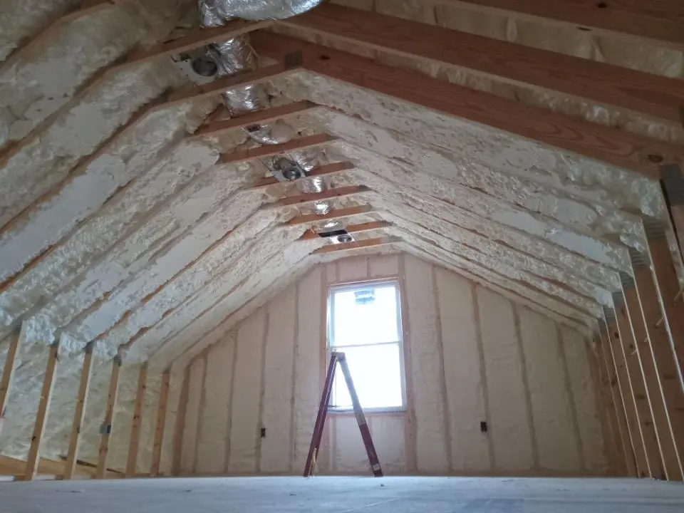 Spray foam roofing application for Crawl Space Insulation project in Schuylkill Haven